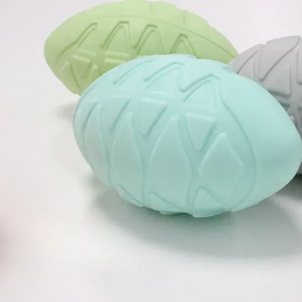 Natural Rubber Football Dog Toy – Safe Chew & Training Ball