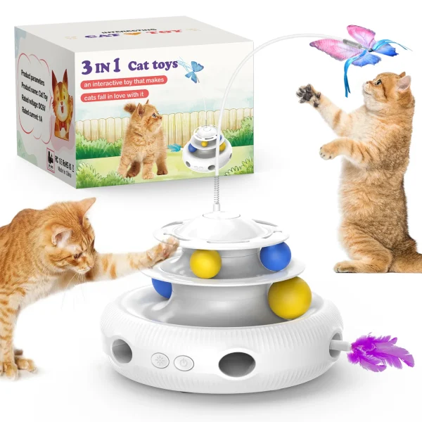Smart USB Rechargeable Cat Laser & Feather Toy