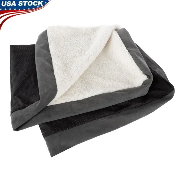 Washable Dog Bed Replacement Cover – Sherpa & Micro Suede (19–21")