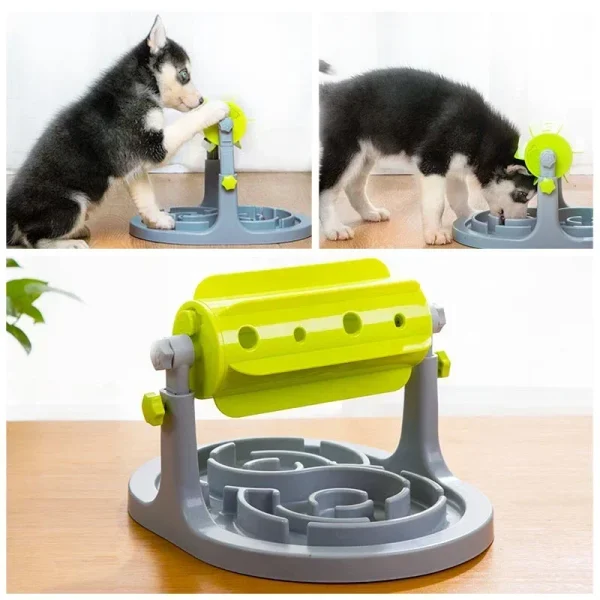 Interactive Dog & Cat Puzzle Feeder Roller Toy
