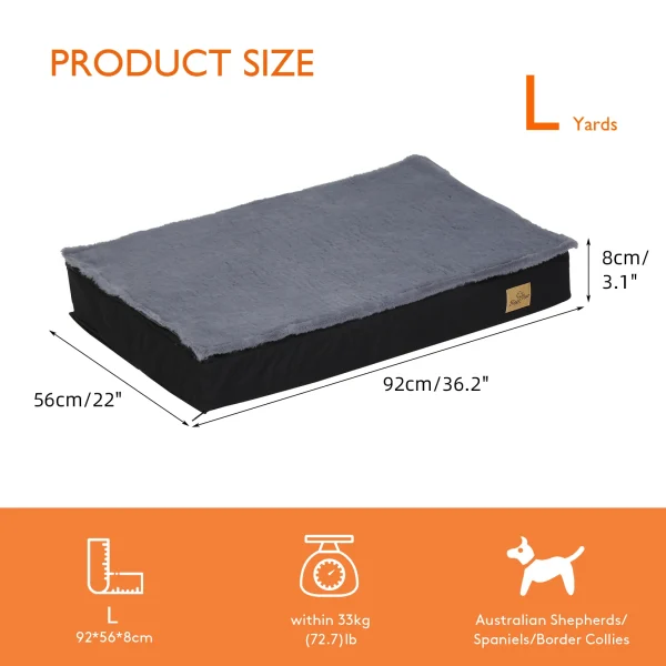 Washable Orthopedic Dog Bed – Large, Foam Cushion & Crate Friendly