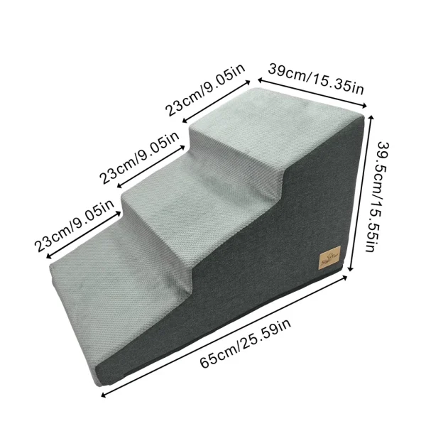 3/4-Step Pet Ramp Stairs with Washable Cover