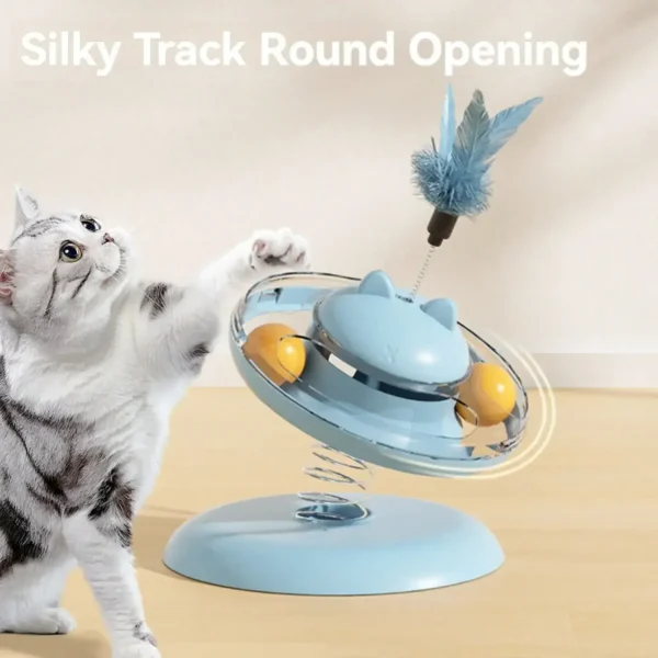 360° Interactive Cat Feeder & Teaser Toy